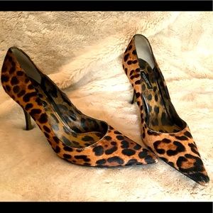 Dolce and Gabbana Leopard Print Calf Hair Pumps